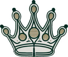 Logo: Krone aus Squashschlägern